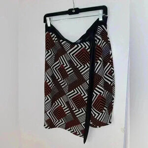 Fashion To Figure Geometric patterned pencil skirt